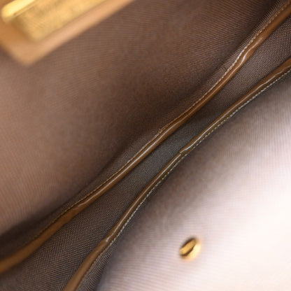 Christian Dior Vintage Honeycomb Flap Crossbody Bag Coated Canvas, BROWN, CANVAS, Crossbody bag