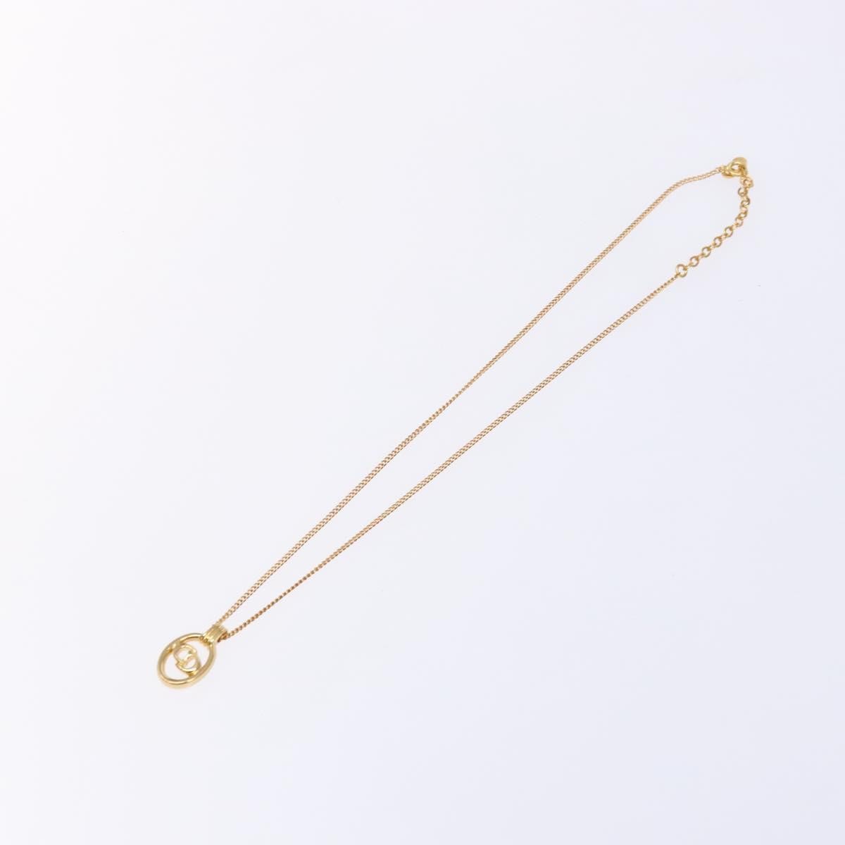 Christian Dior CD Pendant Necklace Gold-plated, GOLD, METAL, Necklace