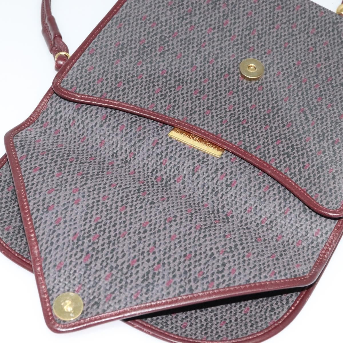 Saint Laurent Vintage Shoulder Bag Canvas, BURGUNDY, CANVAS, Shoulder bag