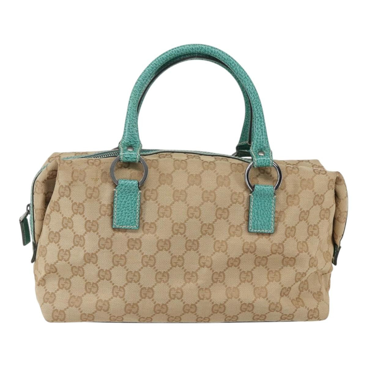 Gucci Vintage Zip Boston Bag GG Canvas, BEIGE, CANVAS, Handbag