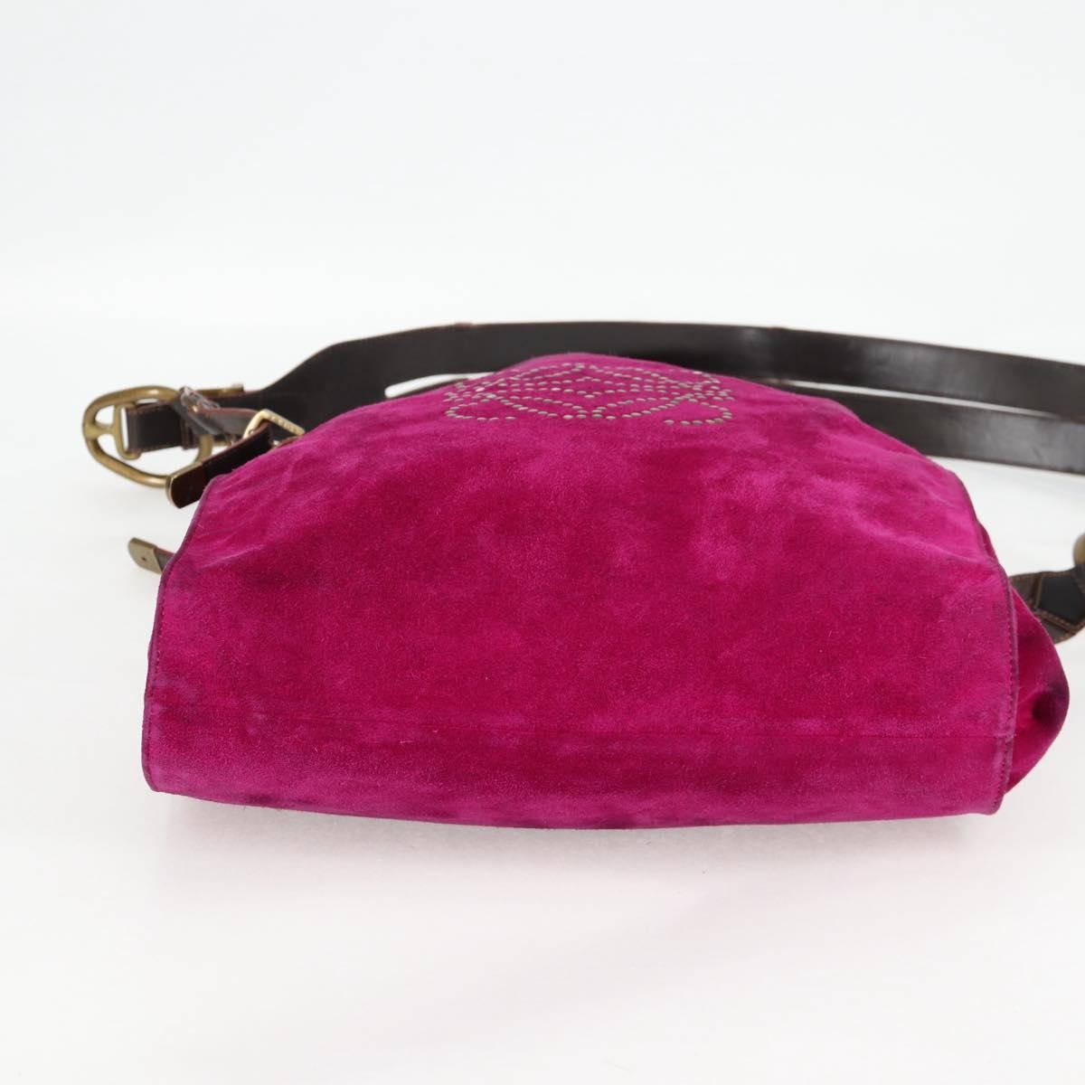 Loewe Anagram Shoulder Bag Suede, PURPLE, SUEDE, Shoulder bag