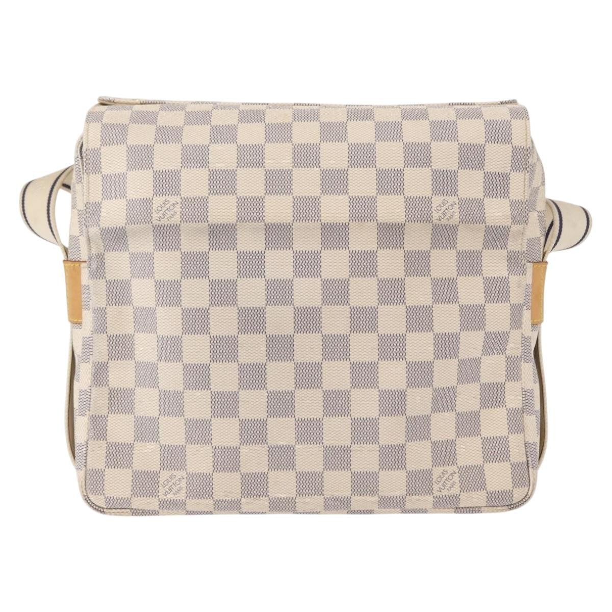 Louis Vuitton Naviglio Handbag Damier, WHITE, CANVAS, Shoulder bag