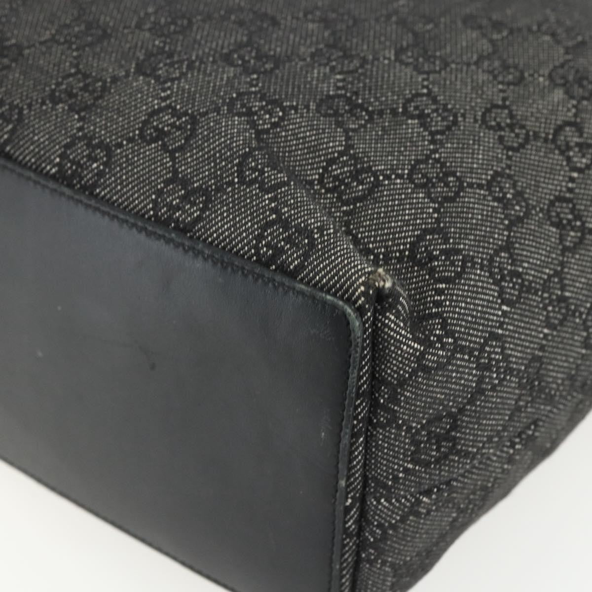 Gucci Vintage Bucket Shopping Tote GG Canvas, BLACK, CANVAS, Tote bag