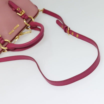 Miu Miu Madras Bowler Bag Leather, PINK, LEATHER, Handbag