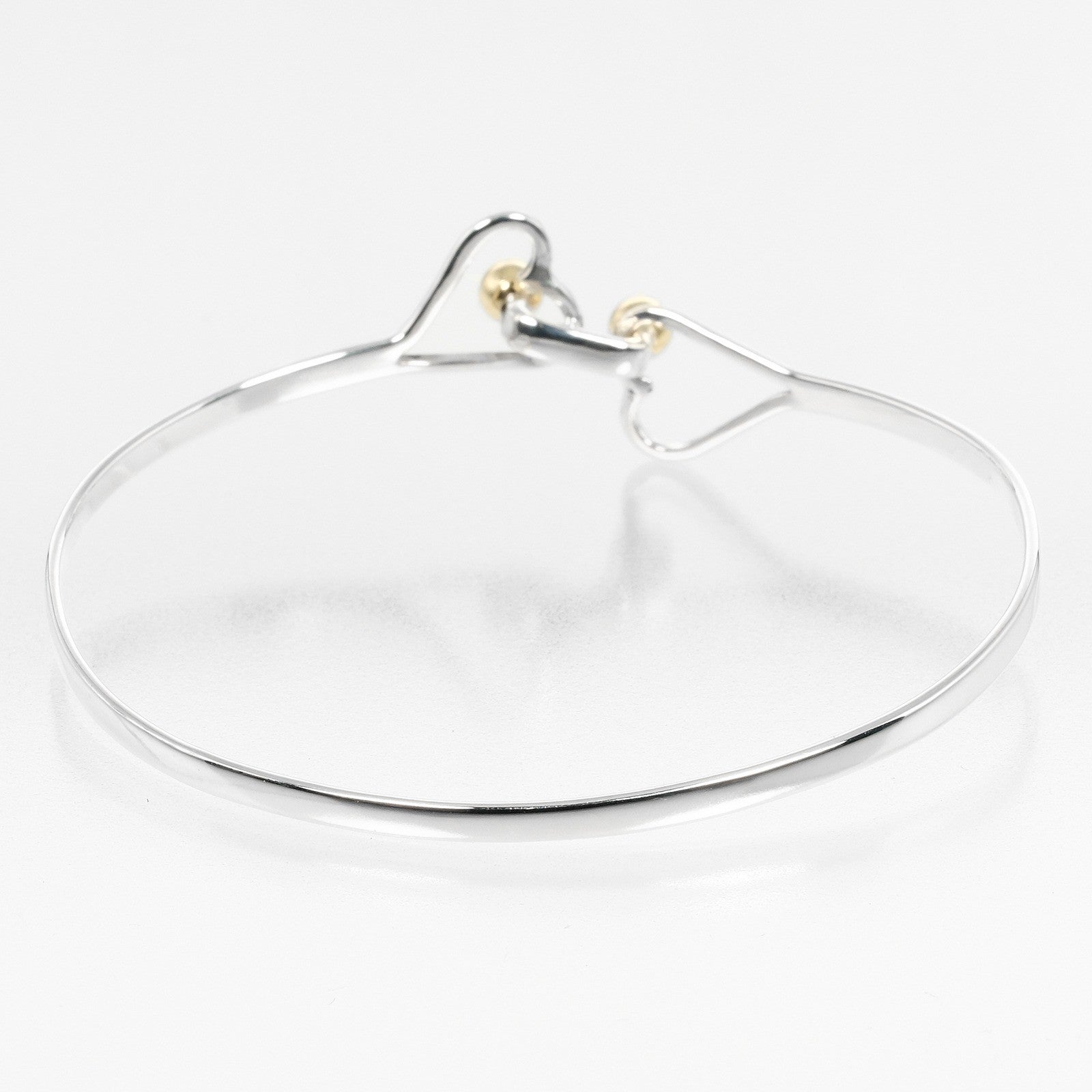Tiffany & Co. Hook and Eye double heart bracelet Silver925 with K18 yellow gold, SILVER, SILVER, Bracelet