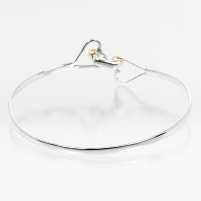 Tiffany & Co. Hook and Eye double heart bracelet Silver925 with K18 yellow gold, SILVER, SILVER, Bracelet