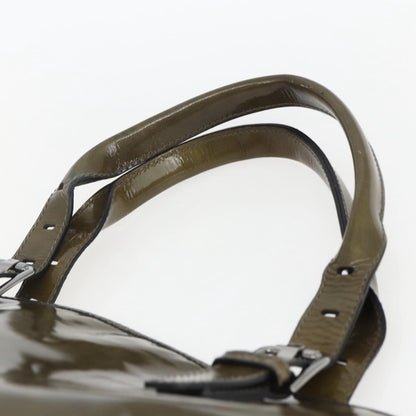 Salvatore Ferragamo Vintage Tote bag Leather, GREEN, PATENT_LEATHER, Tote bag