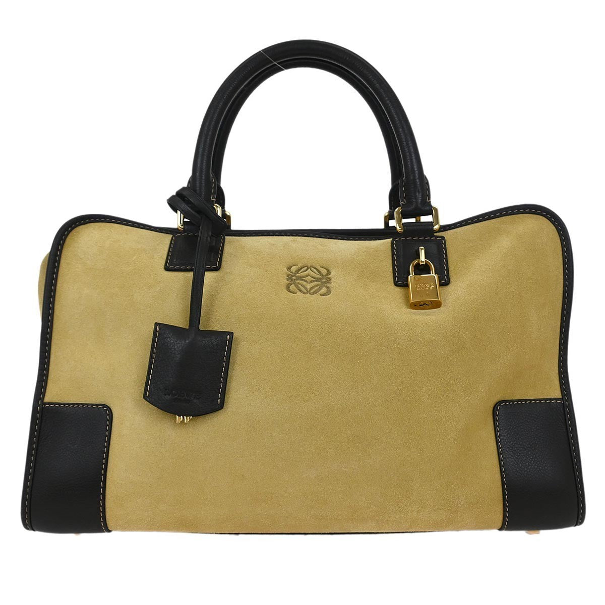 Loewe Amazona Bag Suede, BEIGE, SUEDE, Handbag