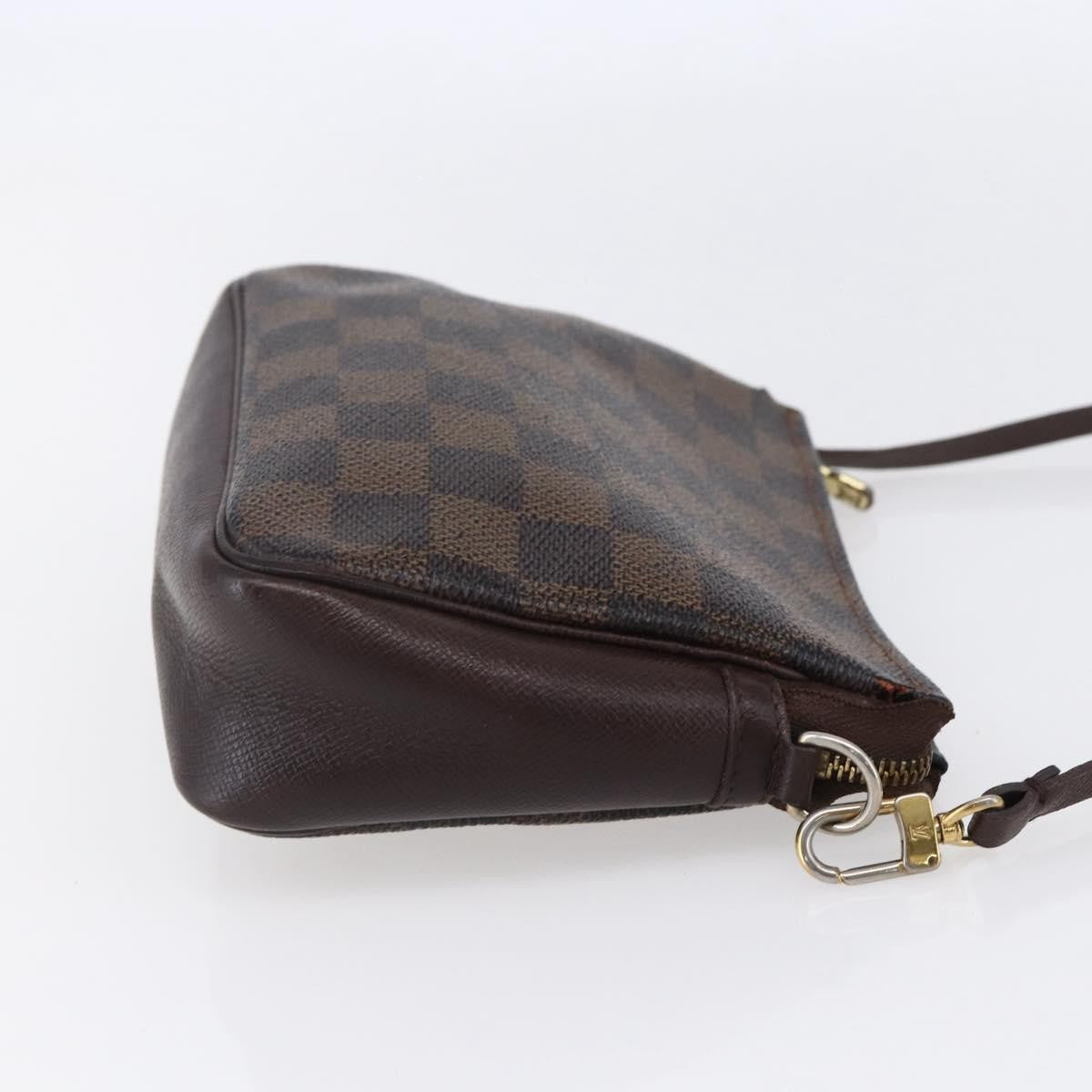 Louis Vuitton Trousse Make Up Bag Damier, BROWN, CANVAS, Clutche & pouche