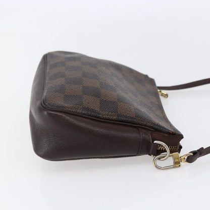 Louis Vuitton Trousse Make Up Bag Damier, BROWN, CANVAS, Clutche & pouche