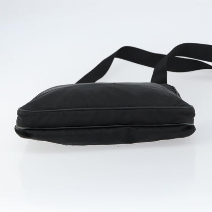 Prada Flat Messenger Bag Tessuto, BLACK, NYLON, Shoulder bag