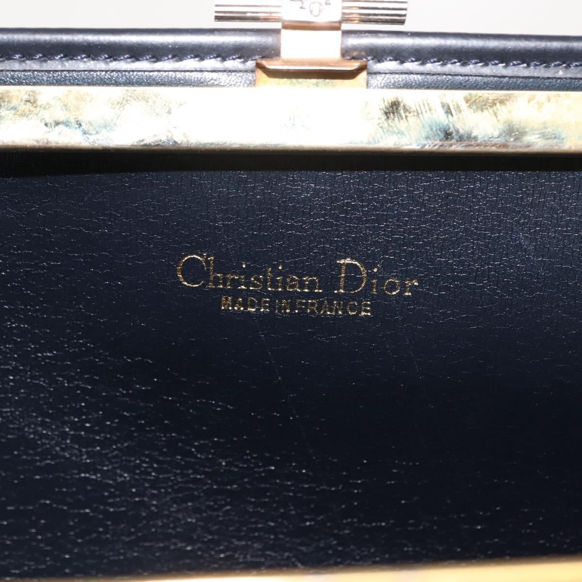 Christian Dior Vintage Trotter Pouch Canvas, NAVY, CANVAS, Clutche & pouche