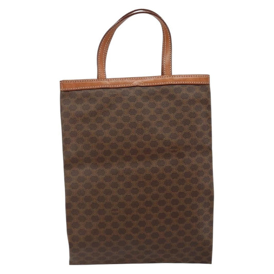 Celine Vintage Macadam Tote bag Canvas, BROWN, CANVAS, Tote bag