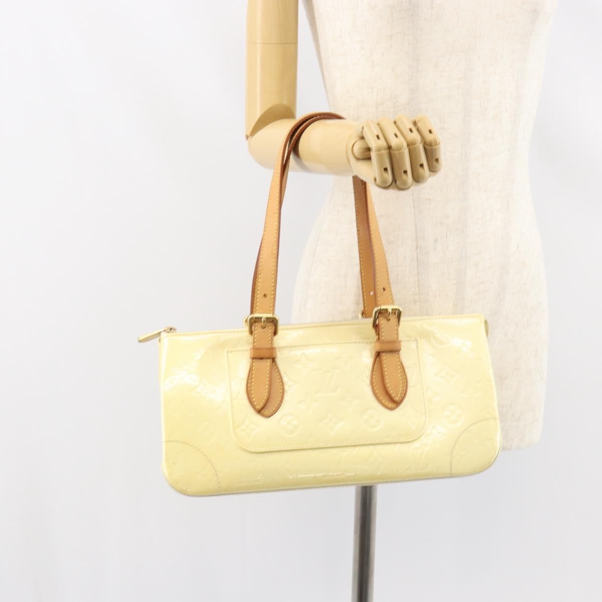 Louis Vuitton Rosewood Avenue Handbag Monogram Vernis, BEIGE, PATENT_LEATHER, Handbag