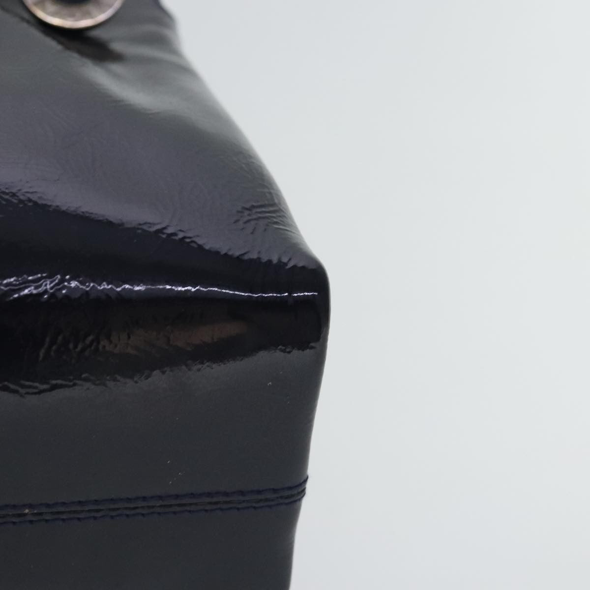 Bvlgari Top Handle Bag Patent leather, NAVY, PATENT_LEATHER, Handbag