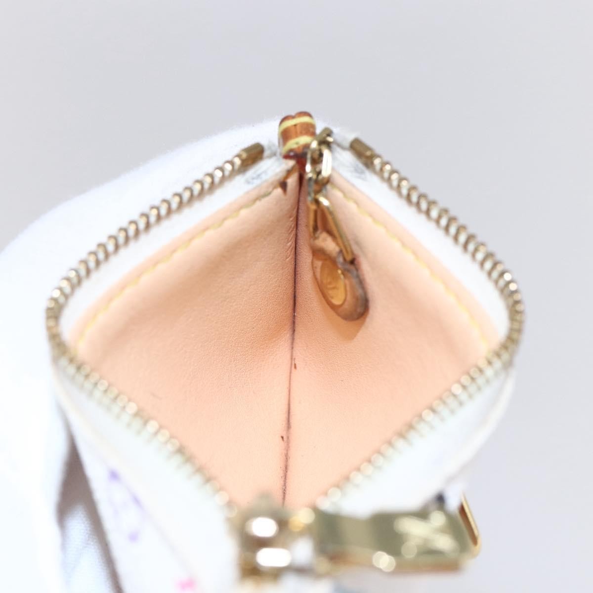 Louis Vuitton Pochette Clés Monogram Canvas, WHITE, CANVAS, Wallets