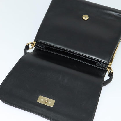 Salvatore Ferragamo Vintage Handbag Leather, BLACK, LEATHER, Handbag