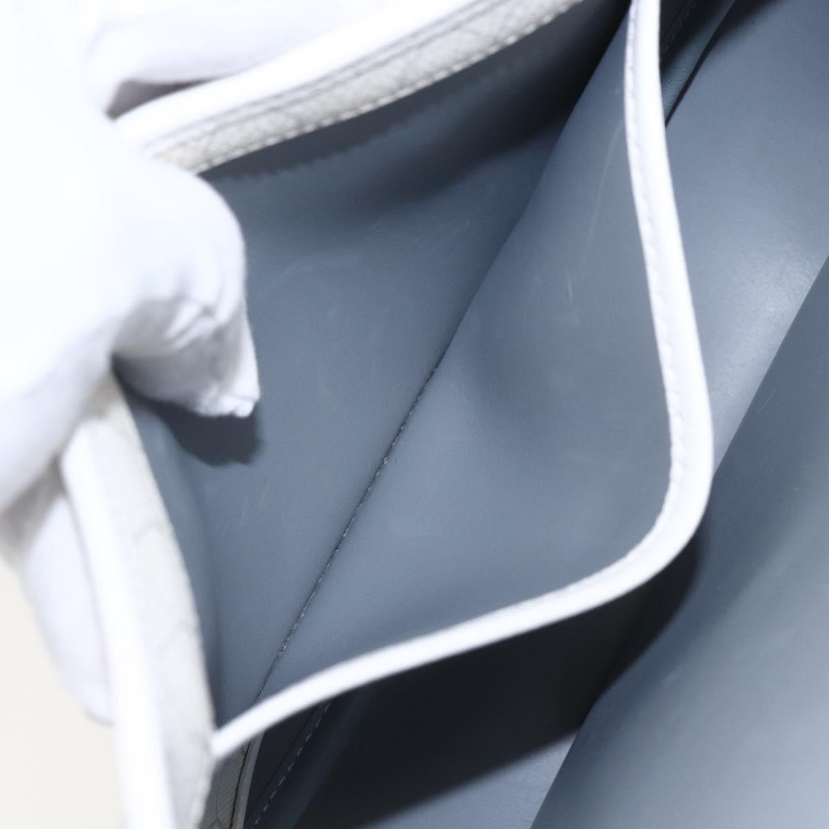 Christian Dior Vintage Honeycomb Flap Crossbody Bag Coated Canvas, WHITE, CANVAS, Shoulder bag