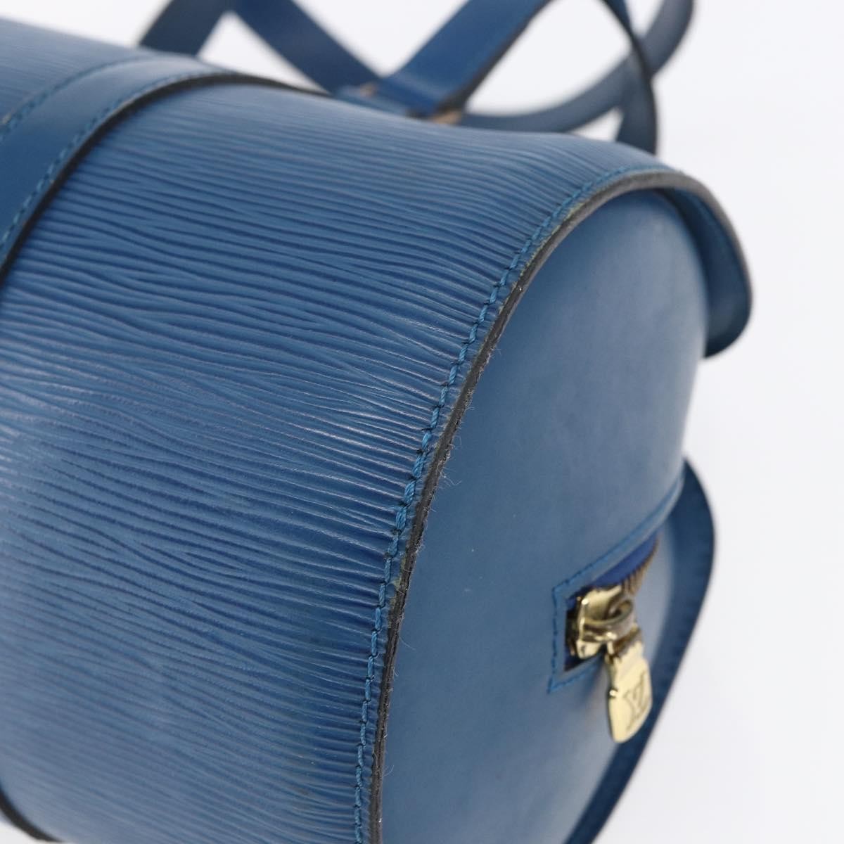 Louis Vuitton Soufflot Handbag Epi Leather, BLUE, LEATHER, Handbag