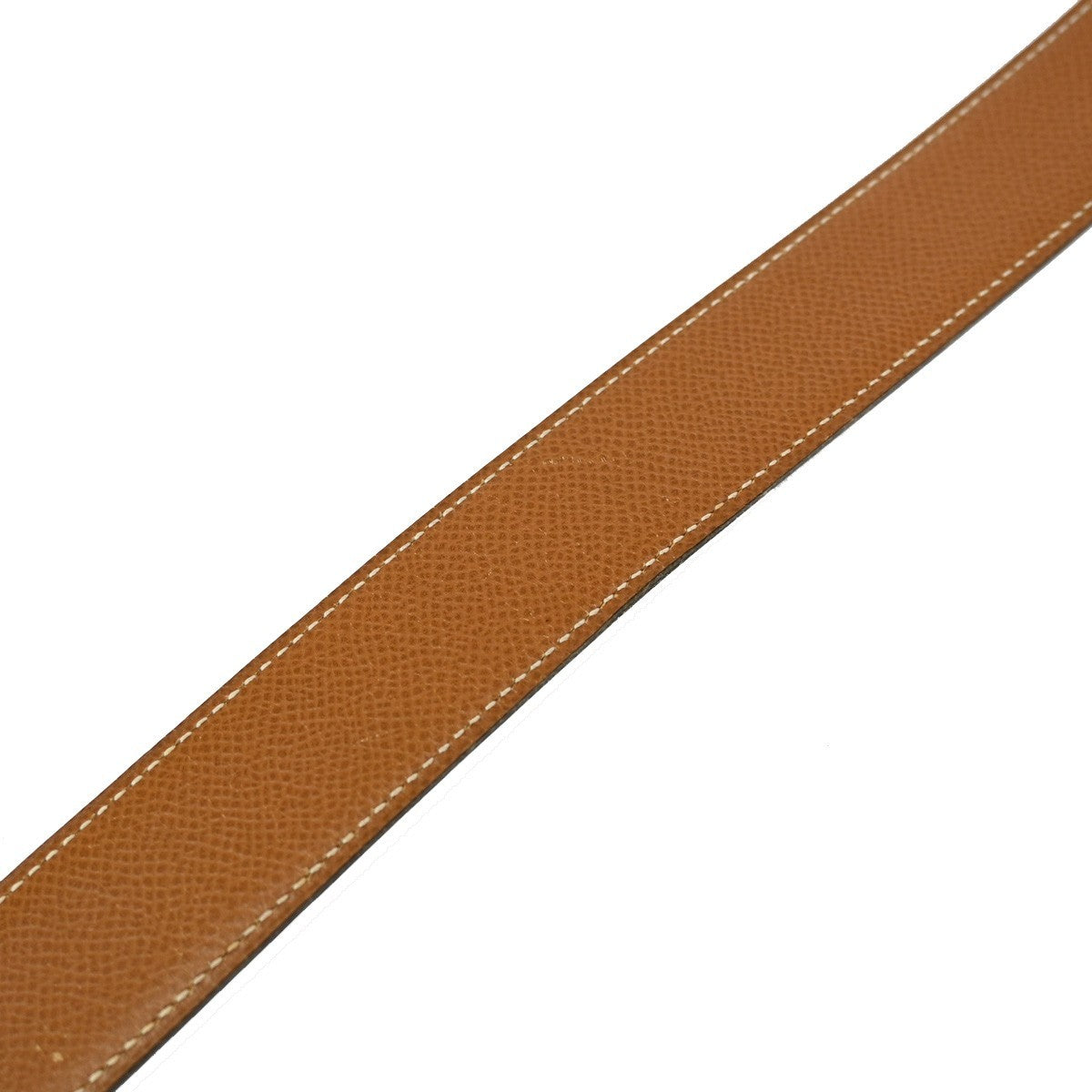 Hermes Constance Reversible Belt Leather, BROWN, LEATHER, Belts