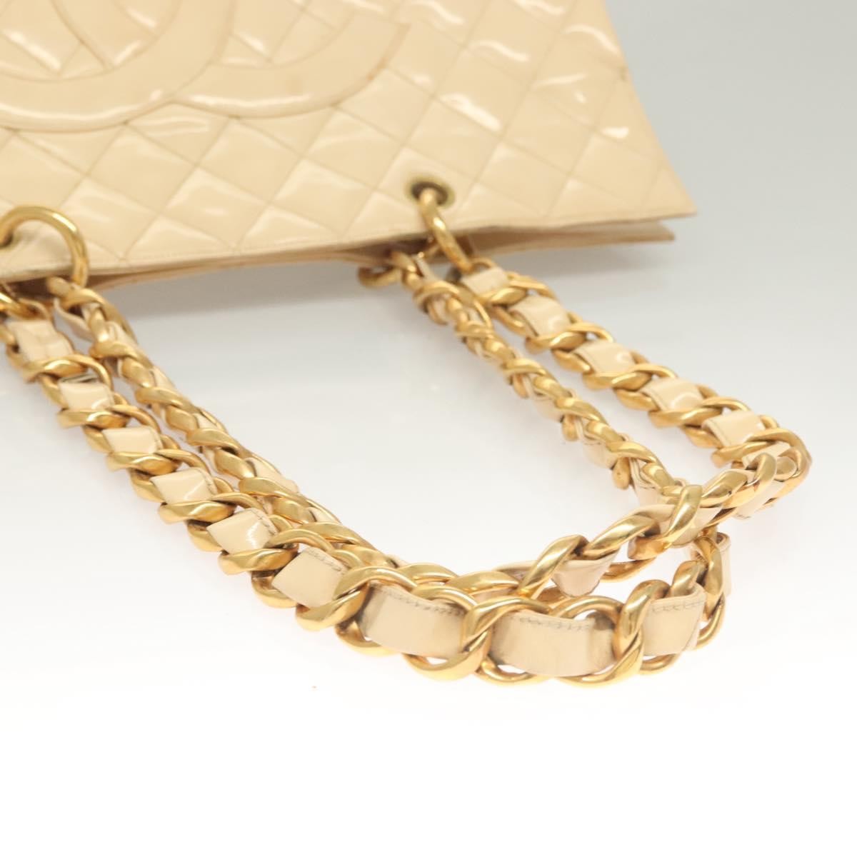 Chanel Grand Shopping Tote Quilted Patent, BEIGE, PATENT_LEATHER, Tote bag