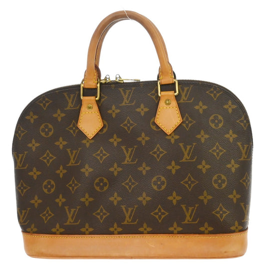 Louis Vuitton Alma Handbag Monogram Canvas, Brown, Canvas, Handbag