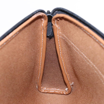 Christian Dior Vintage Honeycomb Zip Pouch Coated Canvas, BLACK, PVC, Clutche & pouche