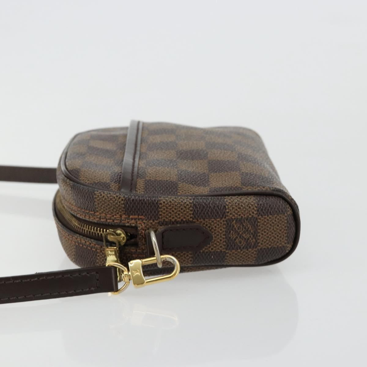 Louis Vuitton Ipanema Pochette Damier, Brown, Canvas, Clutch