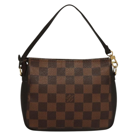 Louis Vuitton Trousse Make Up Bag Damier, BROWN, CANVAS, Clutche & pouche