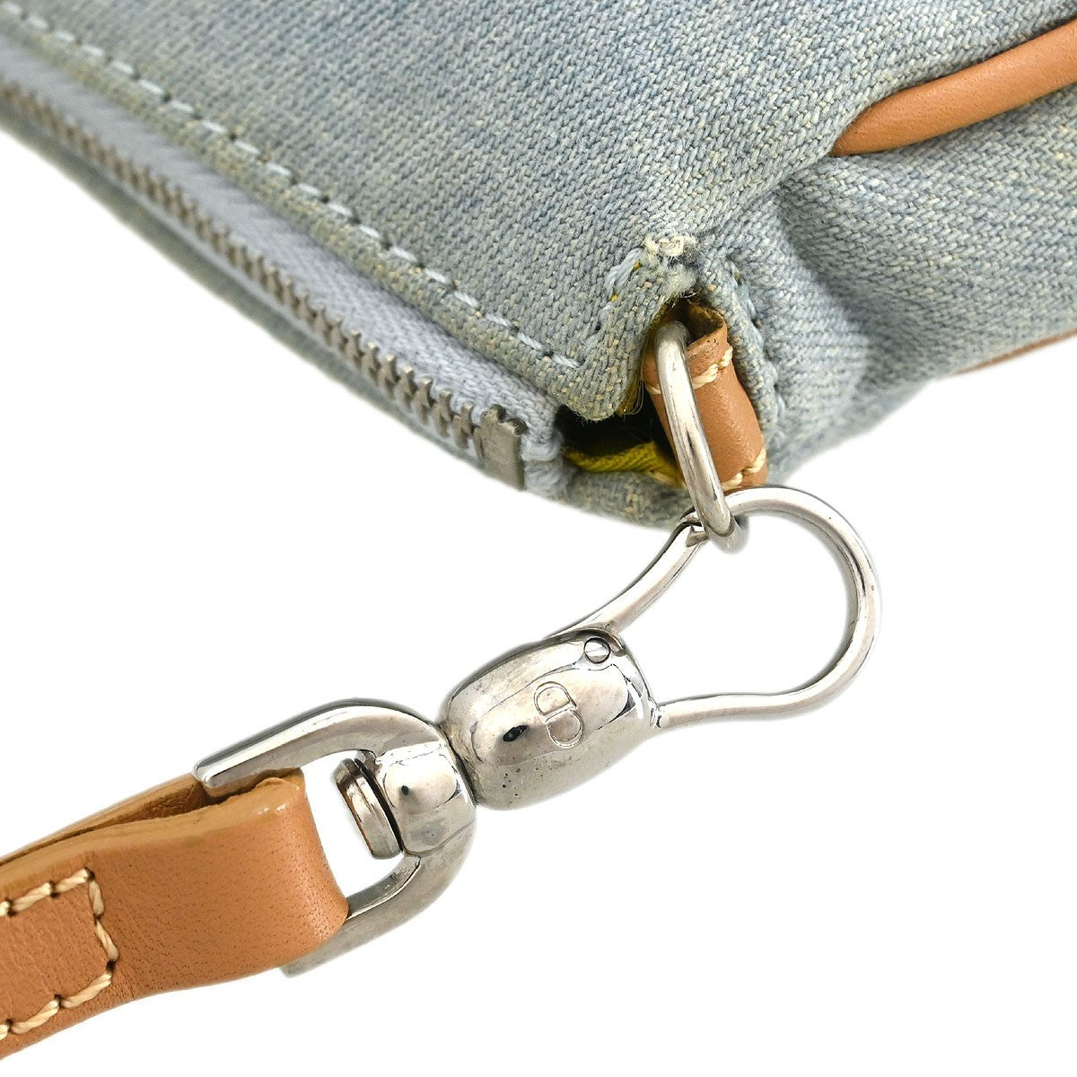 Christian Dior Vintage Saddle Bag Denim, BLUE, DENIM_JEANS, Clutche & pouche