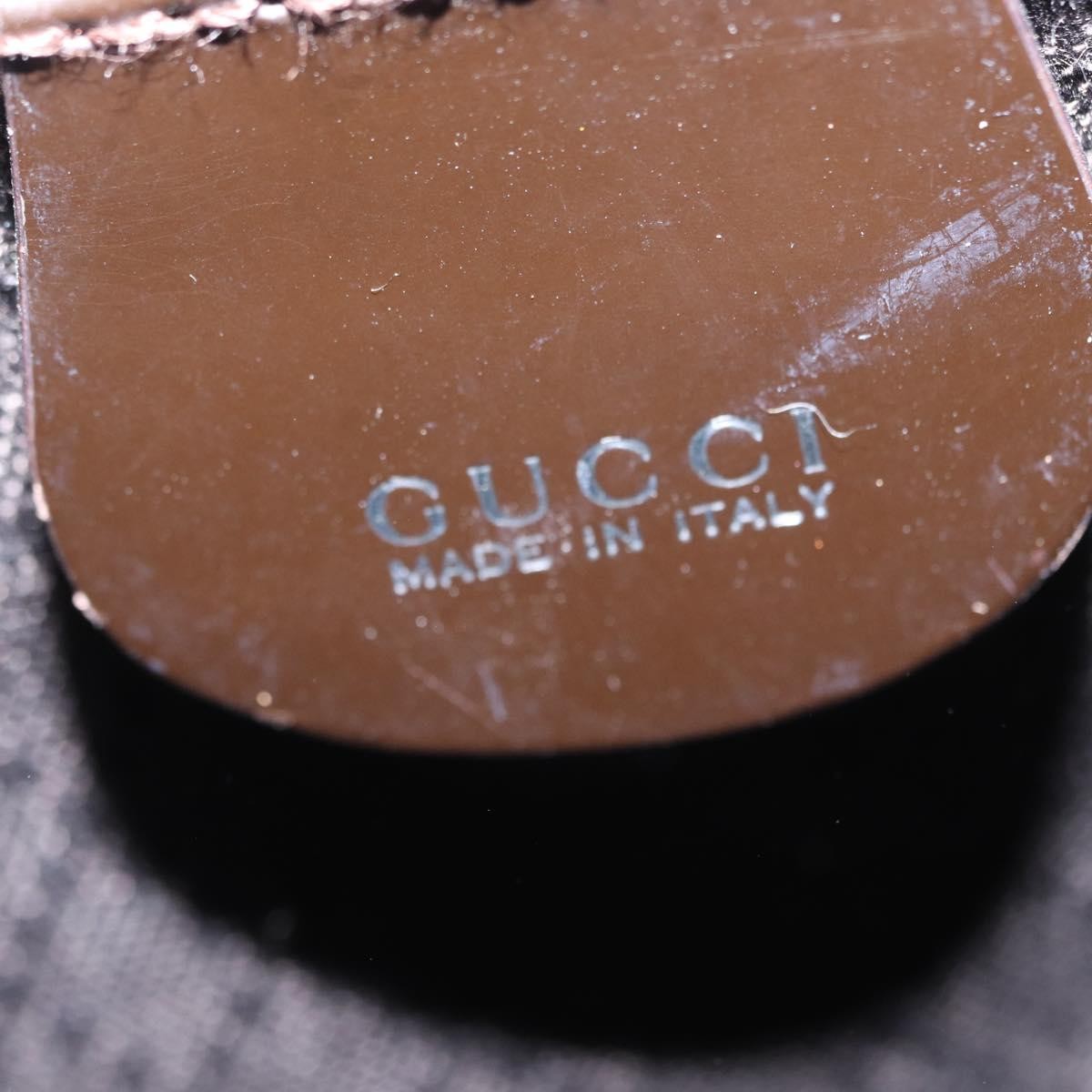 Gucci Vintage Bamboo Backpack Nylon and Patent Leather, BLACK, NYLON, Backpack