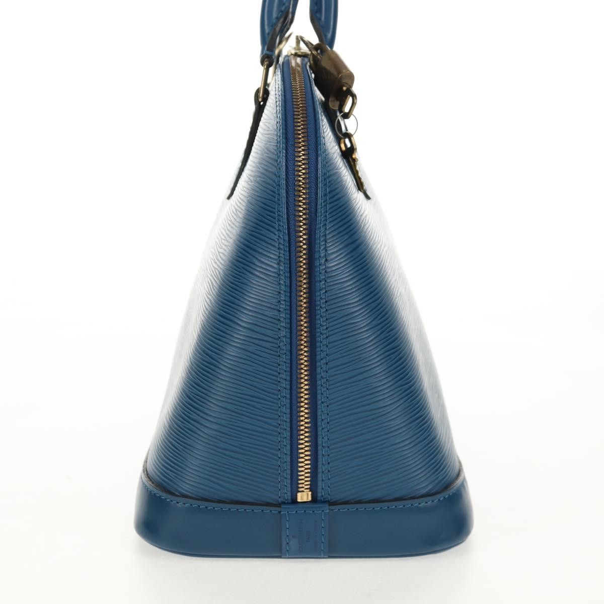 Louis Vuitton Alma Handbag Epi Leather, BLUE, LEATHER, Handbag