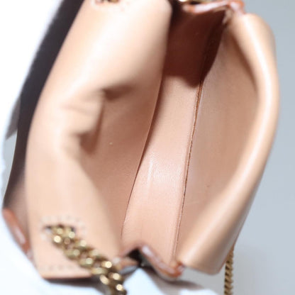 Saint Laurent Le K Chain Crossbody Bag Leather, BEIGE, LEATHER, Crossbody bag