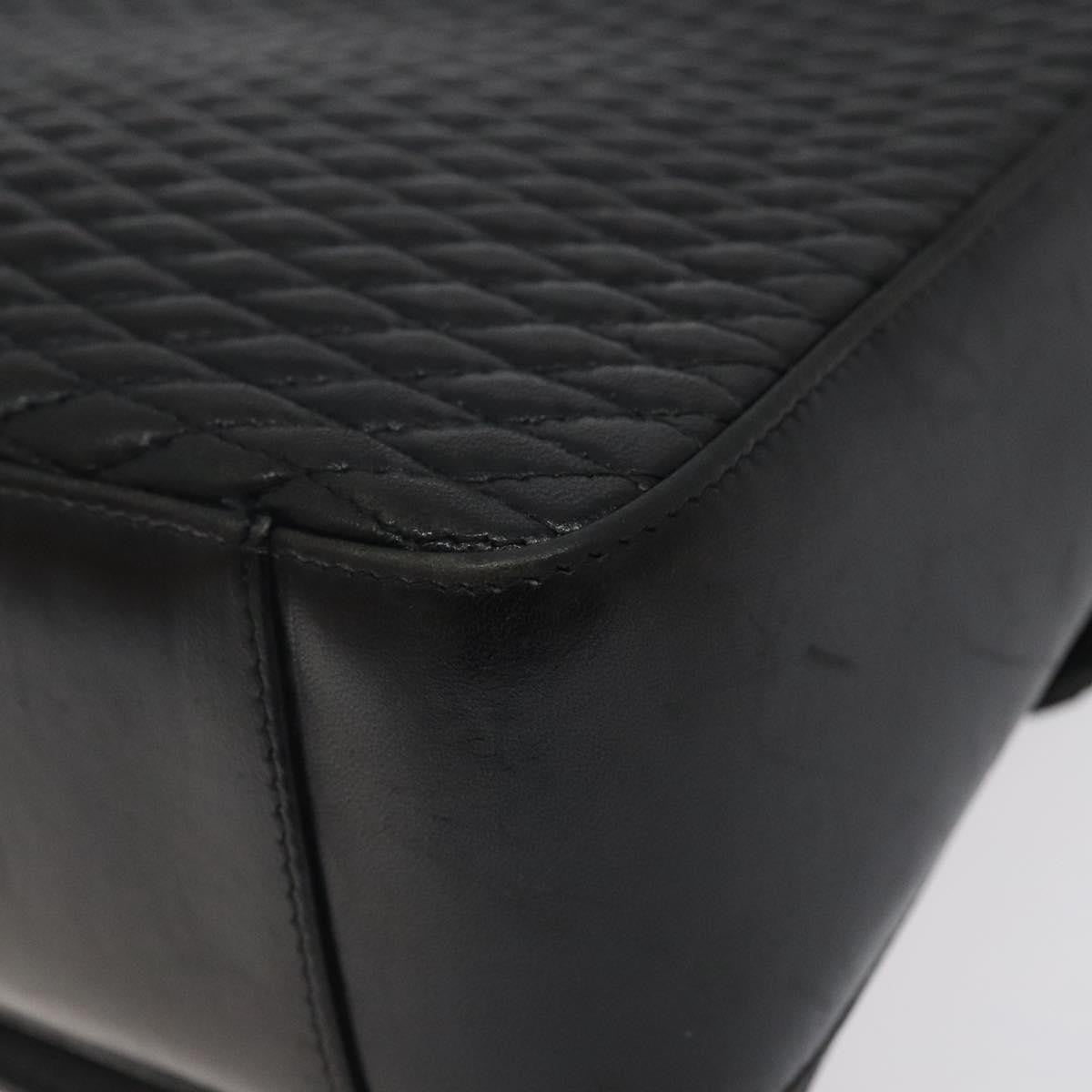 Bally Vintage Flap Handbag Quilted Leather, BLACK, LEATHER, Handbag