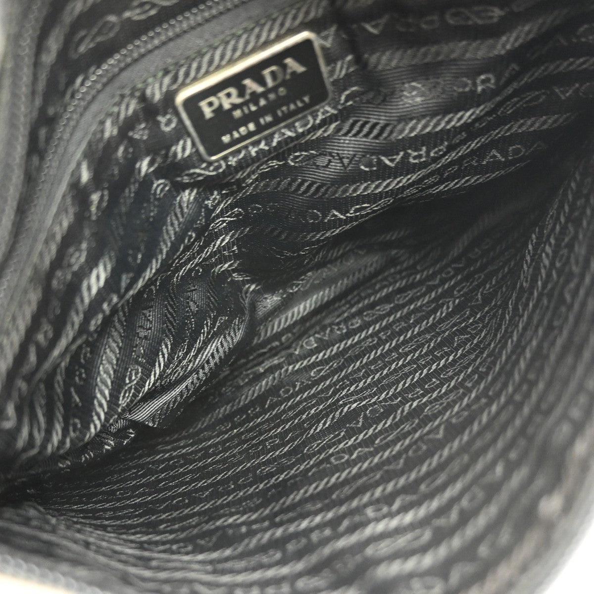 Prada Vintage Shoulder Bag Leather, BLACK, LEATHER, Shoulder bag