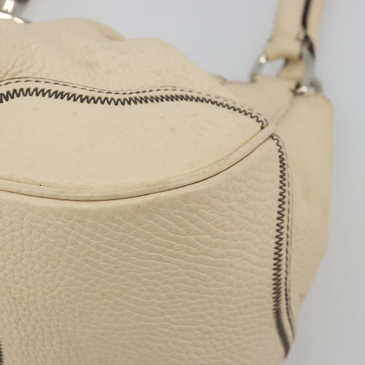 Prada Vintage Handbag Leather, White, Leather, Handbag