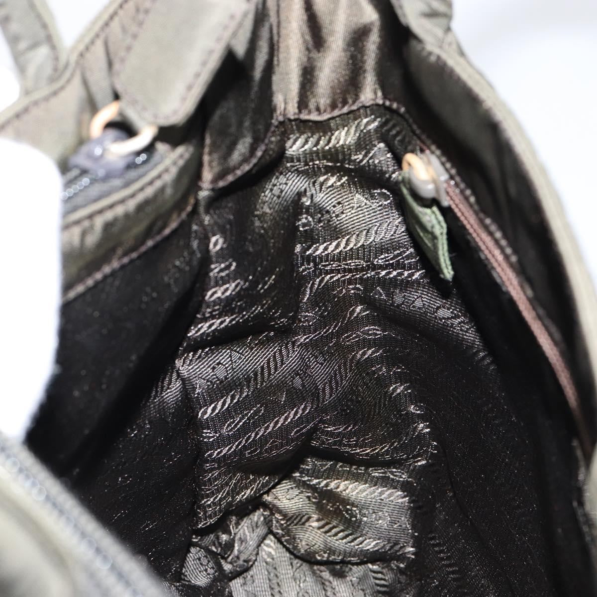 Prada Vintage Zip Tote Tessuto, KHAKI, NYLON, Tote bag
