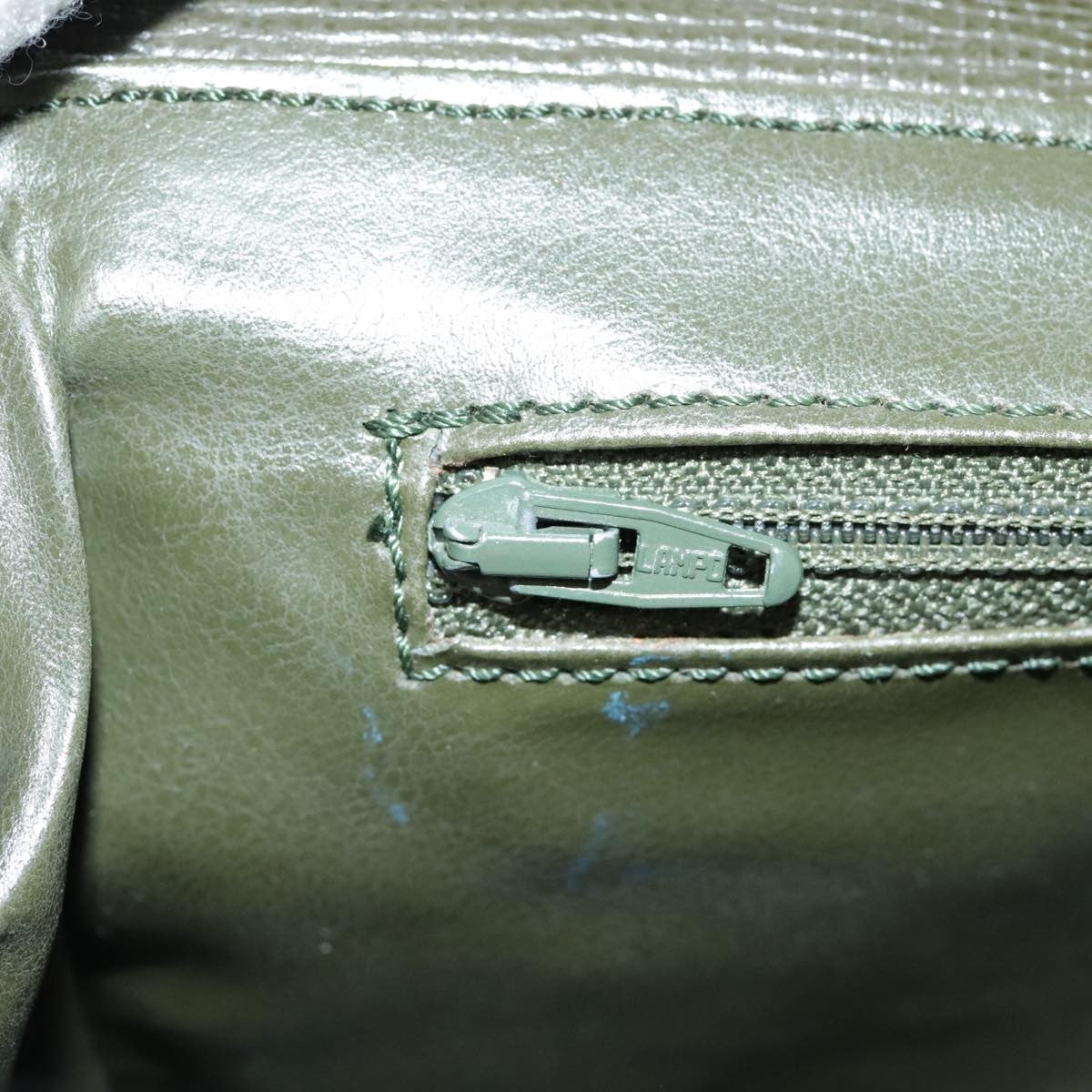 Celine Vintage Circle Logo Crossbody Bag Leather, KHAKI, LEATHER, Crossbody bag