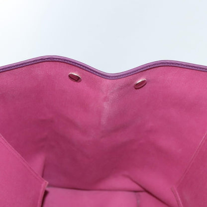 Hermes Cabag Handbag Toile and Leather, PURPLE, CANVAS, Tote bag