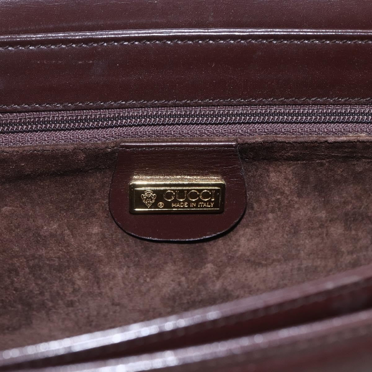 Gucci Vintage Shoulder Bag Leather, BROWN, LEATHER, Shoulder bag