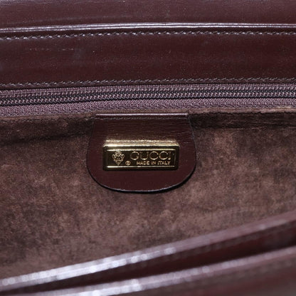 Gucci Vintage Shoulder Bag Leather, BROWN, LEATHER, Shoulder bag