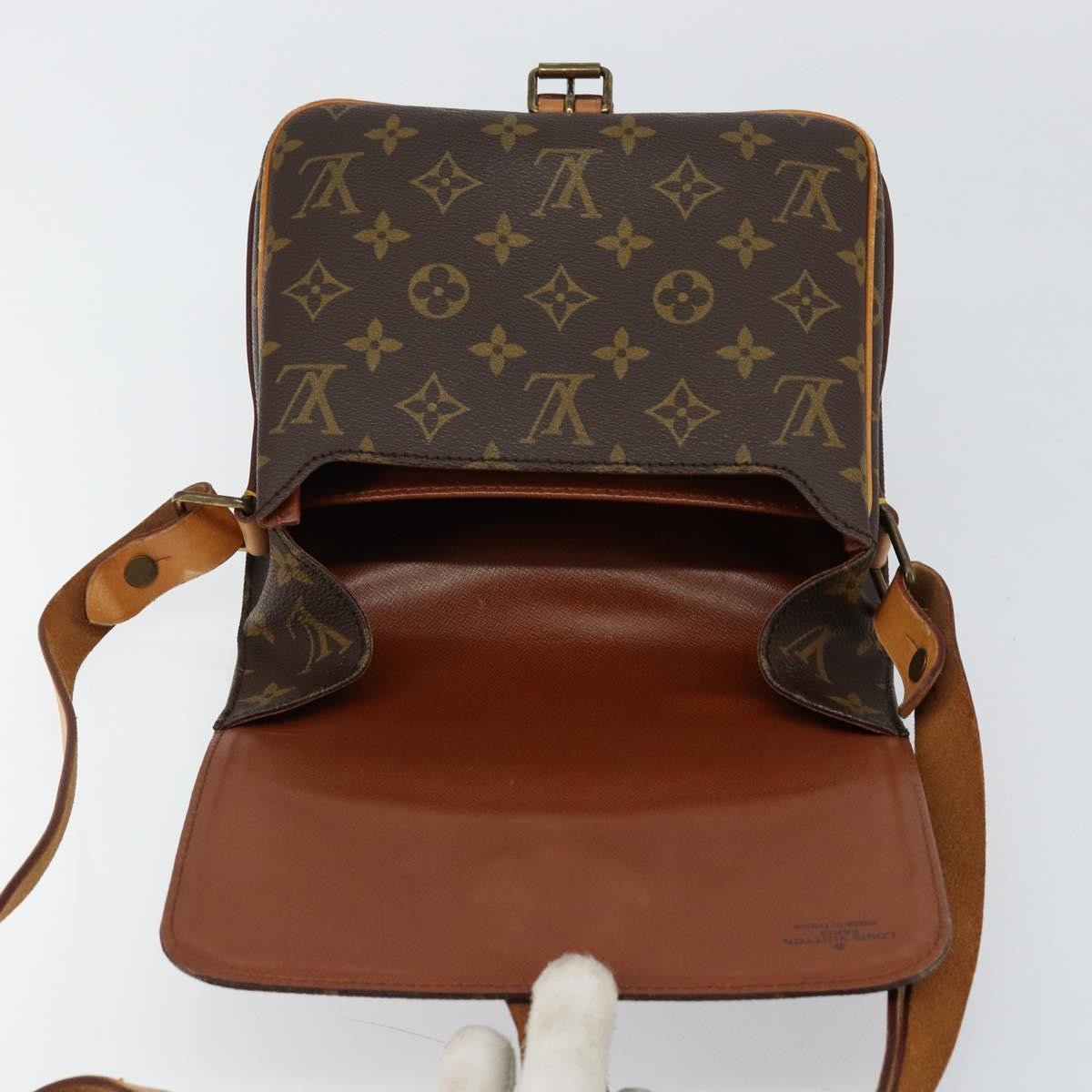 Louis Vuitton Cartouchiere Handbag Monogram Canvas, BROWN, CANVAS, Shoulder bag