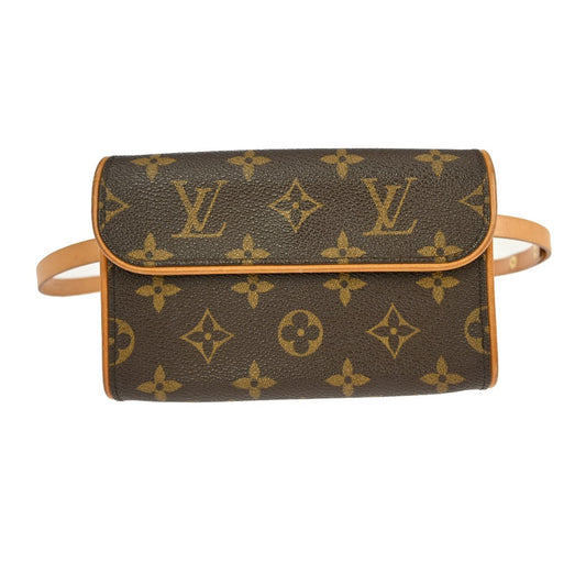 Louis Vuitton Florentine Waist Bag Monogram Canvas, BROWN, CANVAS, Clutche & pouche