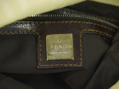 Fendi Mamma Baguette Zucca canvas, BEIGE, CANVAS, Shoulder bag