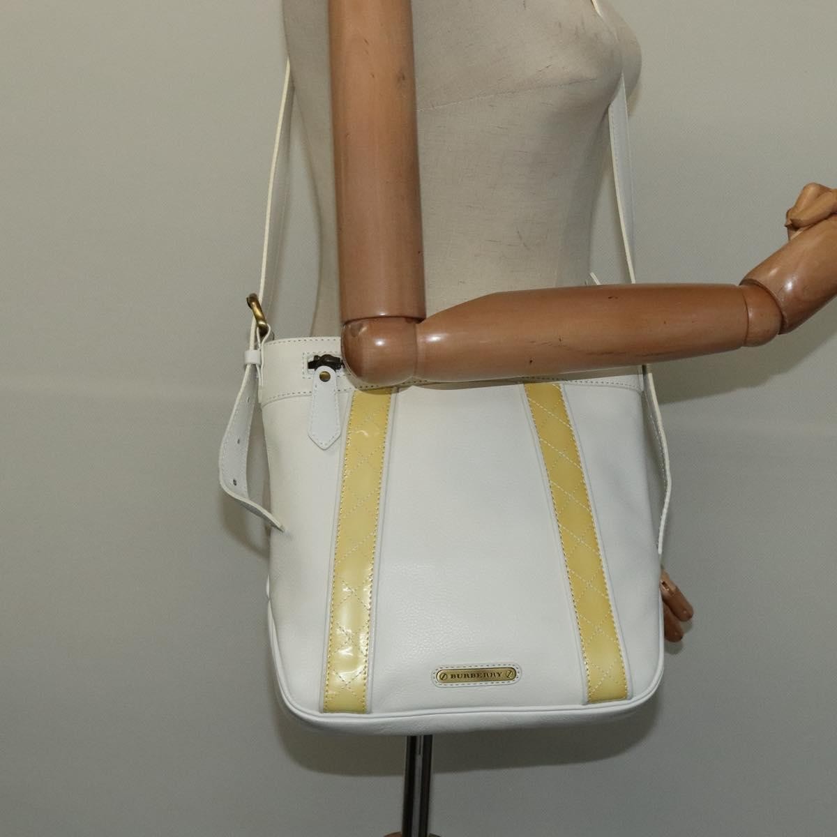 Burberry Shoulder Bag Leather, WHITE, LEATHER, Shoulder bag