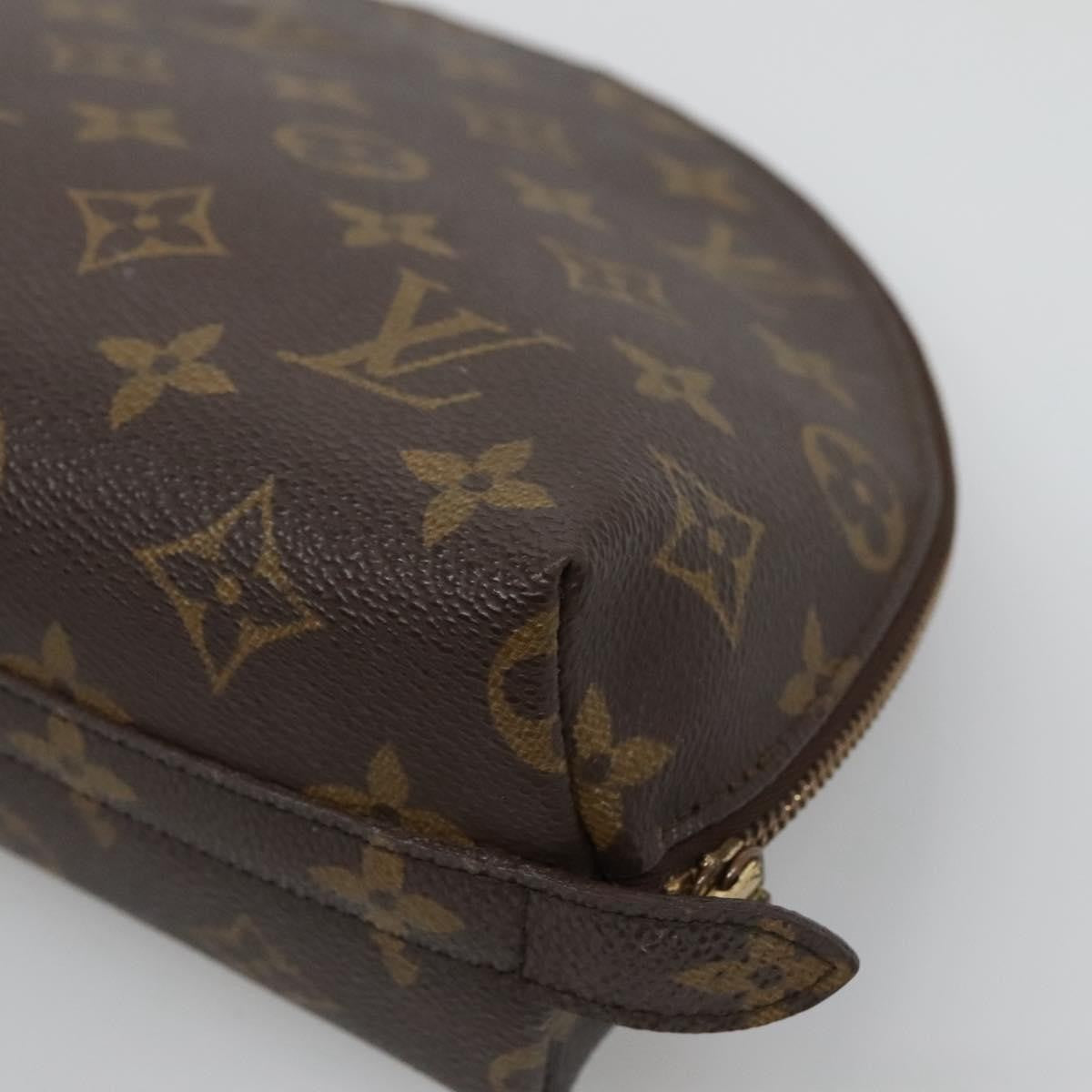Louis Vuitton Trousse demi ronde Canvas, BROWN, CANVAS, Toiletry Case