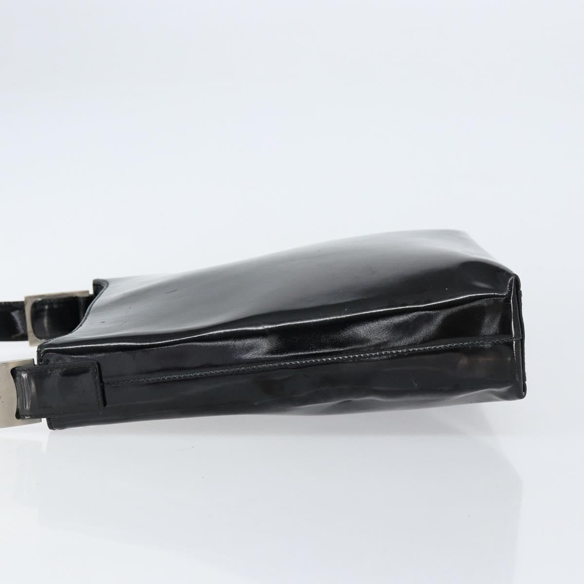 Salvatore Ferragamo Vala Shoulder Bag Patent Leather, BLACK, PATENT_LEATHER, Shoulder bag