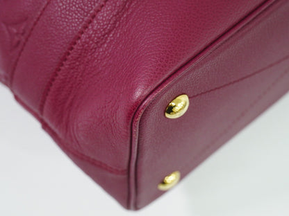 Louis Vuitton Citadine Handbag Monogram Empreinte Leather, BURGUNDY, LEATHER, Handbag