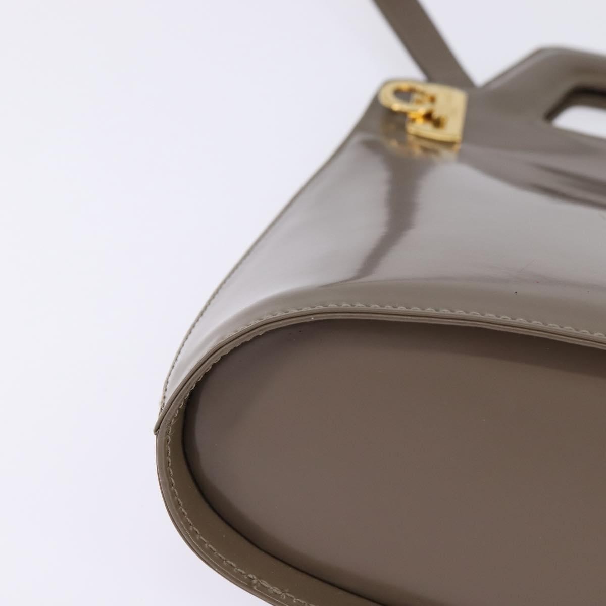 Salvatore Ferragamo Wanda Handbag Patent Leather, GRAY, PATENT_LEATHER, Handbag