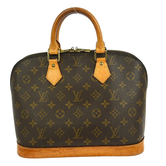 Louis Vuitton Alma Handbag Monogram Canvas, BROWN, CANVAS, Handbag